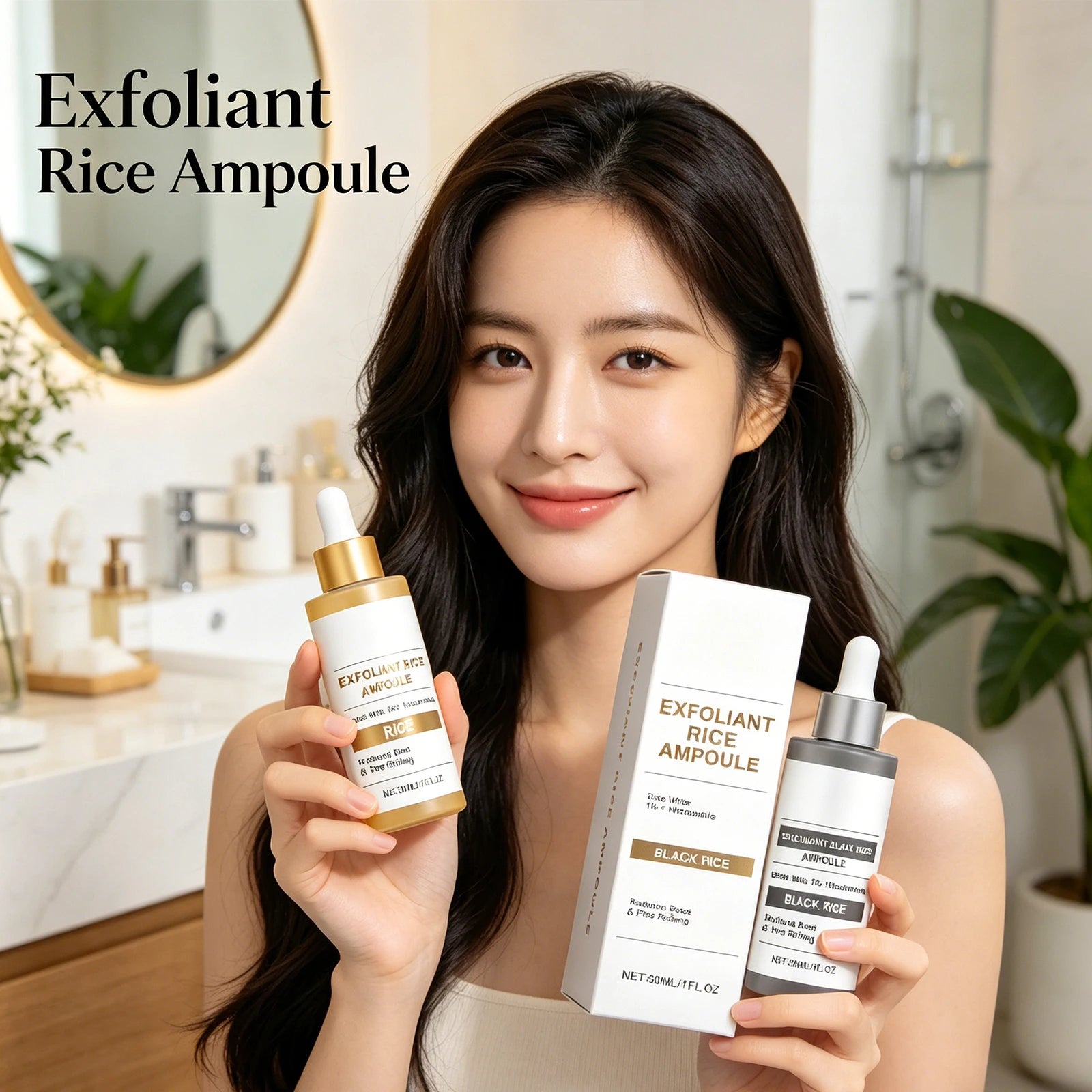 Black Rice Brightening Exfoliant Ampoule – Face & Body Scrub