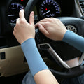 1Pair Elastic Wristband Breathable Summer Ice Silk Cooling Sweat-absorbent Sports Cycling Running Wrist Straps Oasis Select Blue 12cm