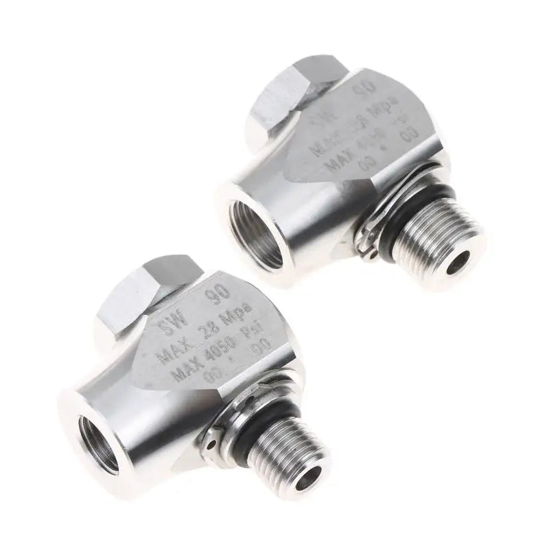 Stainless Steel 304 High Pressure Washer Car Wash Arm Connector With 360 Degree Swivel Joint For 1/4 Inch Or 3/8 Inch Fittings Oasis Select