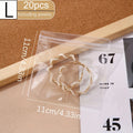 20pcs,Transparent PVC jewelry bag, jewelry zipper storage bag, ring, earring, necklace anti-oxidation packaging bag Oasis Select L - 20pcs
