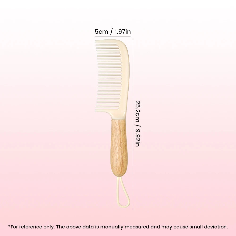 Wide-Tooth Detangling Comb with Oak Handle | All Hair Types Hair Detangling Comb Oasis Select
