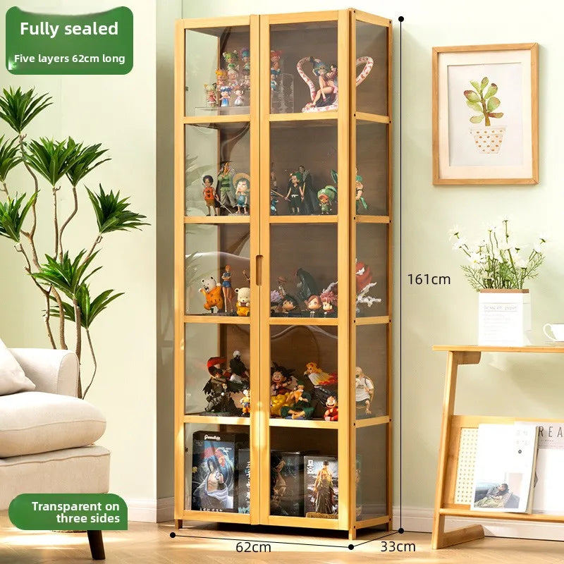 Figure Display Cabinet Acrylic Lego Model Toy Display Shelf Display Cabinet Cosmetics Non-Glass Household Shelf Oasis Select Fifth floor 62