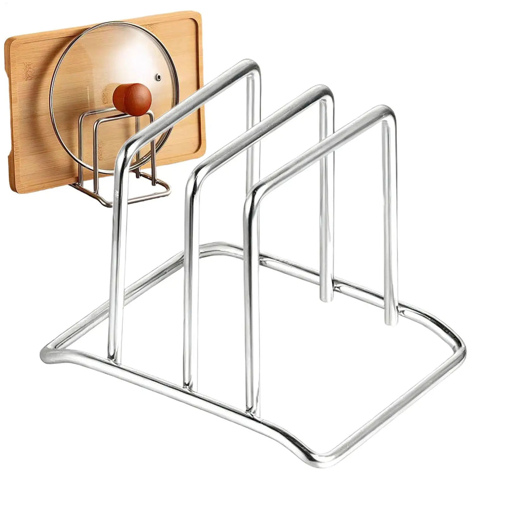 Stainless Steel Cutting Board Storage Rack Pot Lid Organizer Cutting Board Holder Baking Tool Organizer Kitchen Accessories. Oasis Select