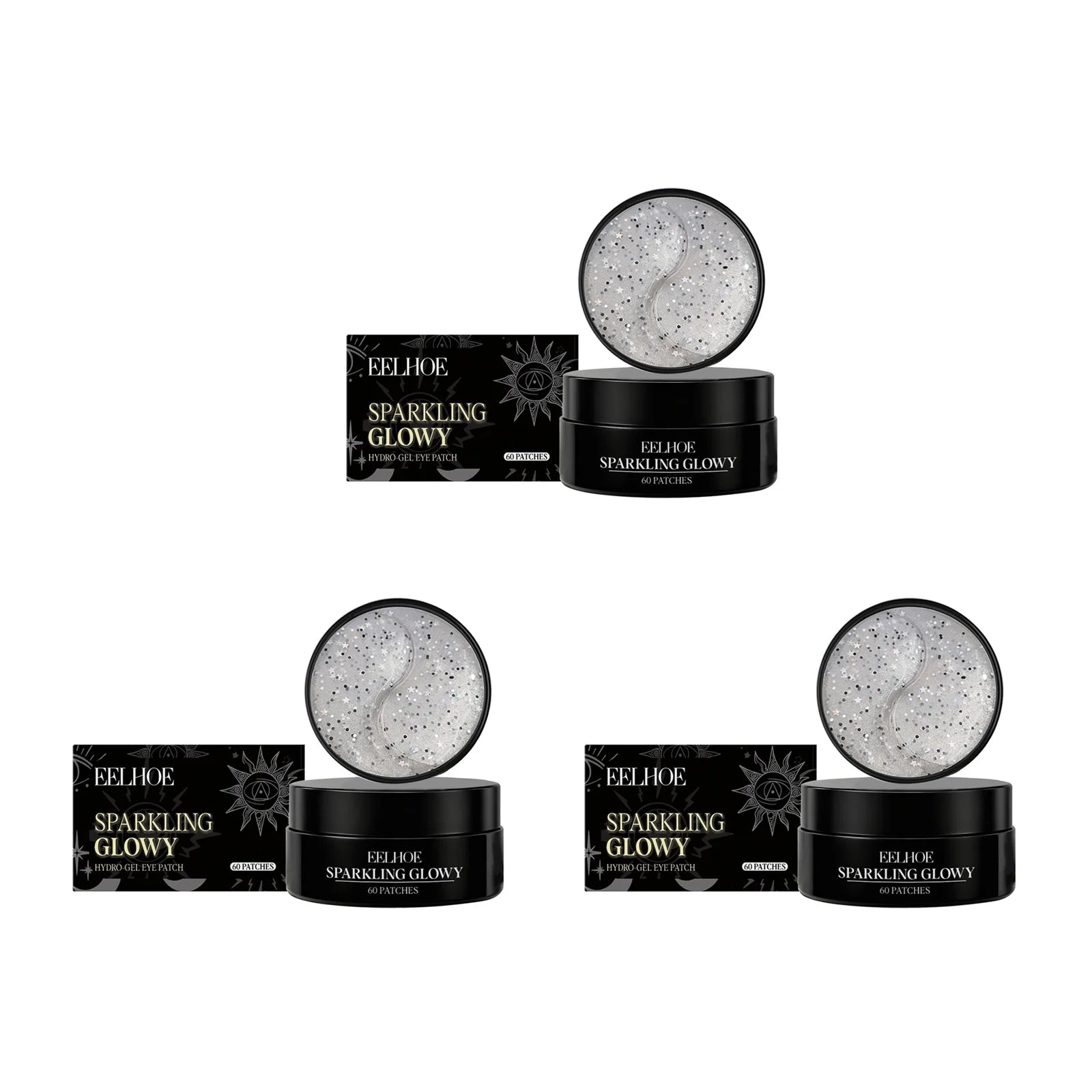 EELHOE Collagen Hydrogel Eye Patches 60 Pairs – Dark Circles Hydrogel Eye Patches Oasis Select 3 x 60patches