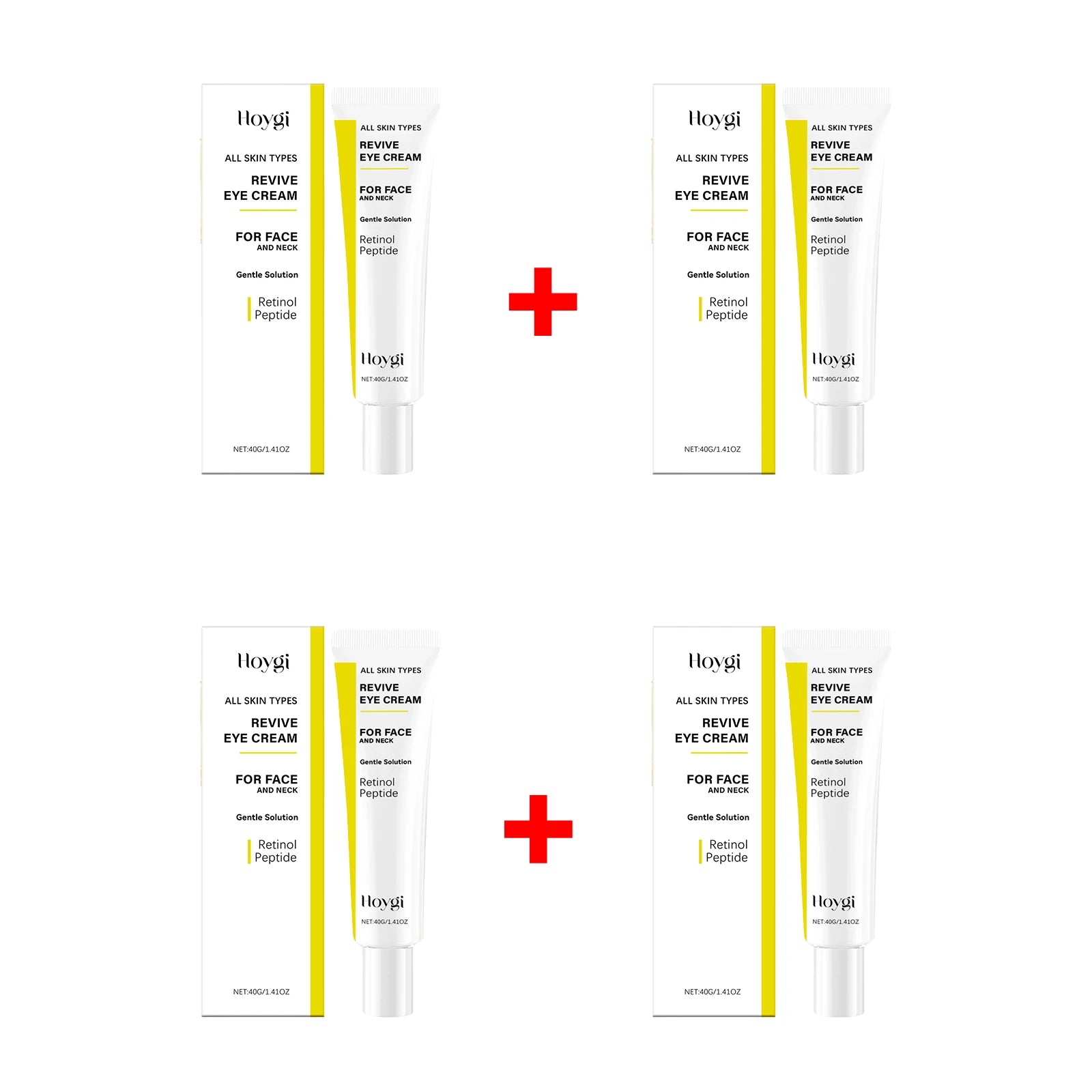Multi-use Retinol Peptide Cream for Eye Face Neck Reduces Fine Lines Firming Lifting Restores Elasticity for Daily Skin Care Oasis Select 4pcs