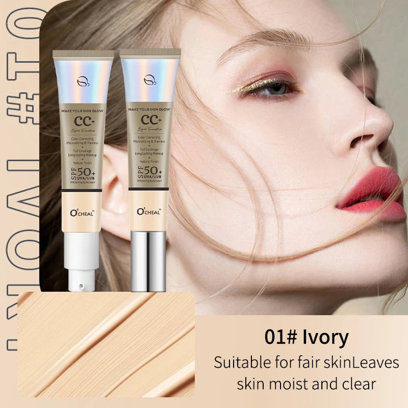 Ocheal CC Cream SPF 50+ Foundation, Concealer & Primer 30g