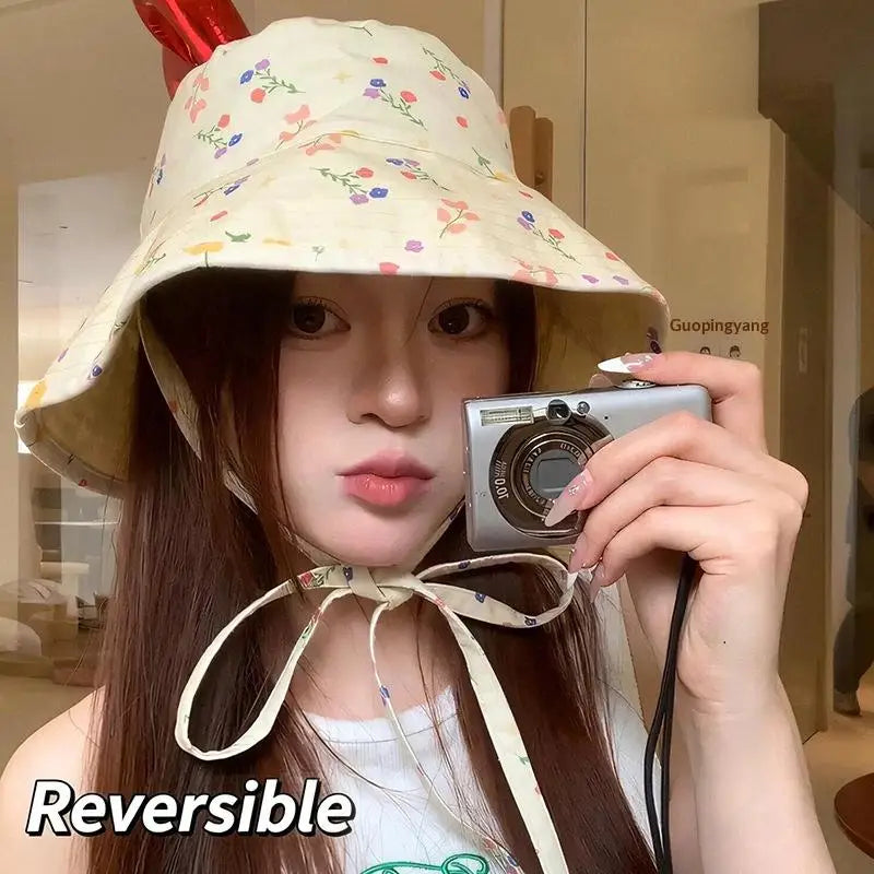 Floral Reversible Bucket Hat Women Sunhat uv차단 шляпа женская от солнца Gorros para el sol de mujer Wide Brim Cap zomer pet dames Oasis Select
