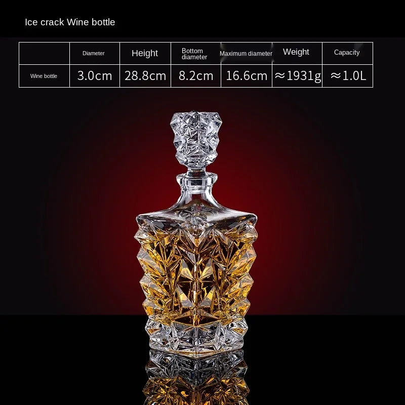 European Thickened Whiskey Glass Large Foreign Wine Crystal Bottle
