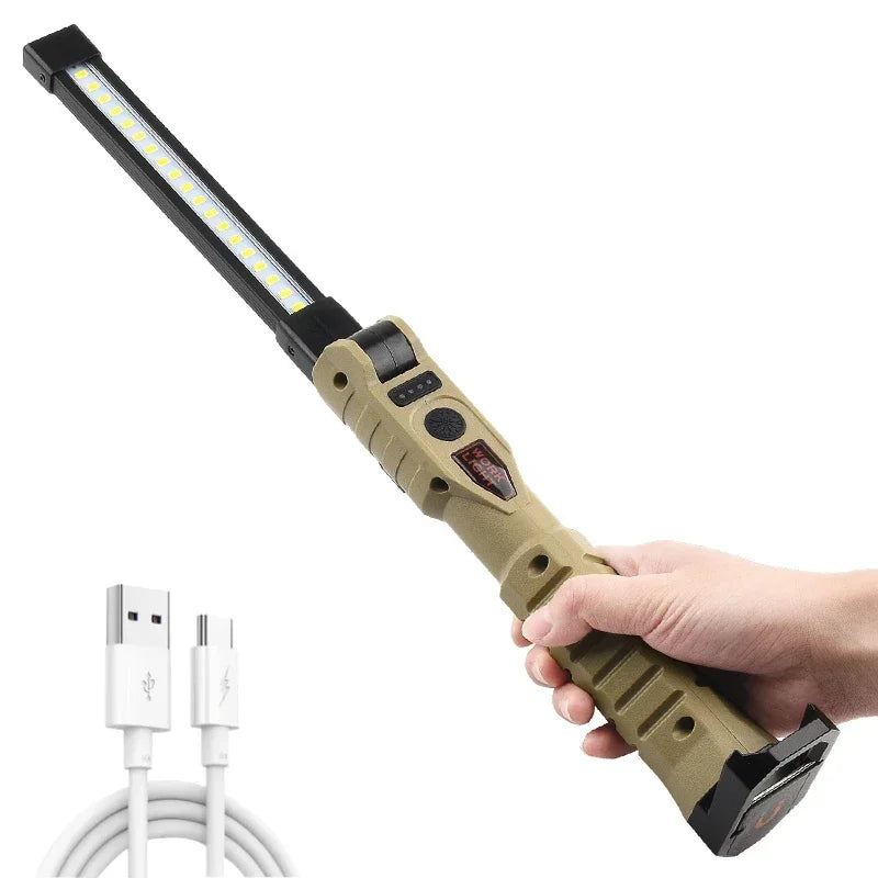 Folding COB XPE LED Work Light – Rechargeable Torch & Inspection Lamp