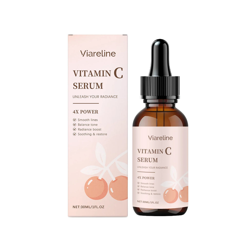 Vitamin C Brightening Serum Whitening Fade Dark Spots Wrinkle Remover Moisturizing Smoothing Firming Facial Rejuvenation Essence Oasis Select 30ml boxed