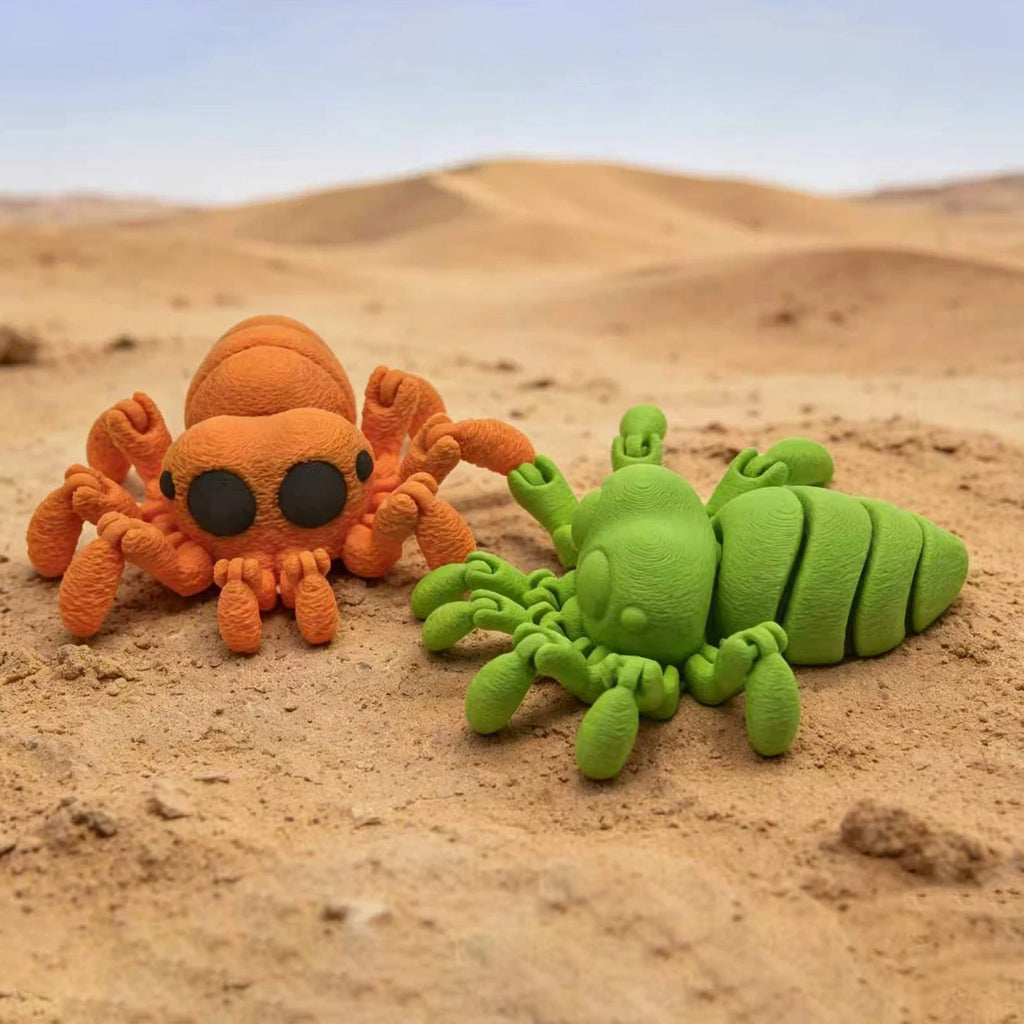 3D Printed Articulated Spider Toy Movable Joint Stress Relief Desktop Decor Cute Spider Model Gifts for Desktop Decoration Toy Oasis Select