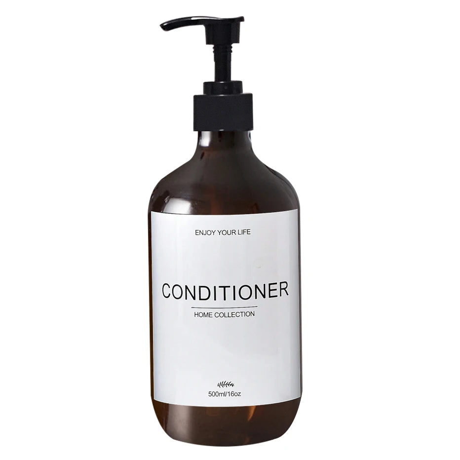 500ml Refillable Shampoo & Body Wash Pump Dispenser Bottle Soap Dispenser Bottle Oasis Select A-Amber-conditioner 500ml