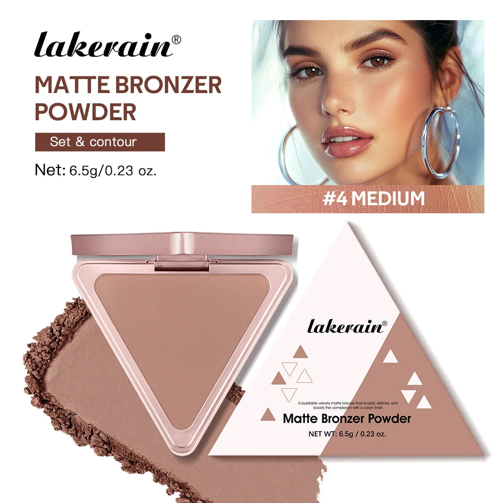 Matte Bronzer For Face Contour Shading No Limits Long Wearing Helps Reduce Pores And Excess Shine Plump Face Makeup Cosmetics Oasis Select 04 HARMONY