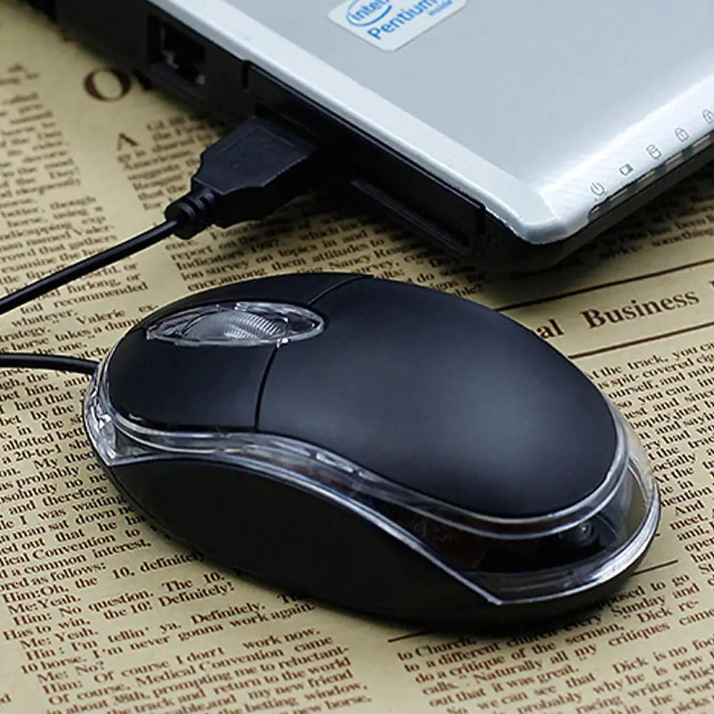 Wired USB Optical Mouse – 1000 DPI 3-Button for Laptop & Desktop