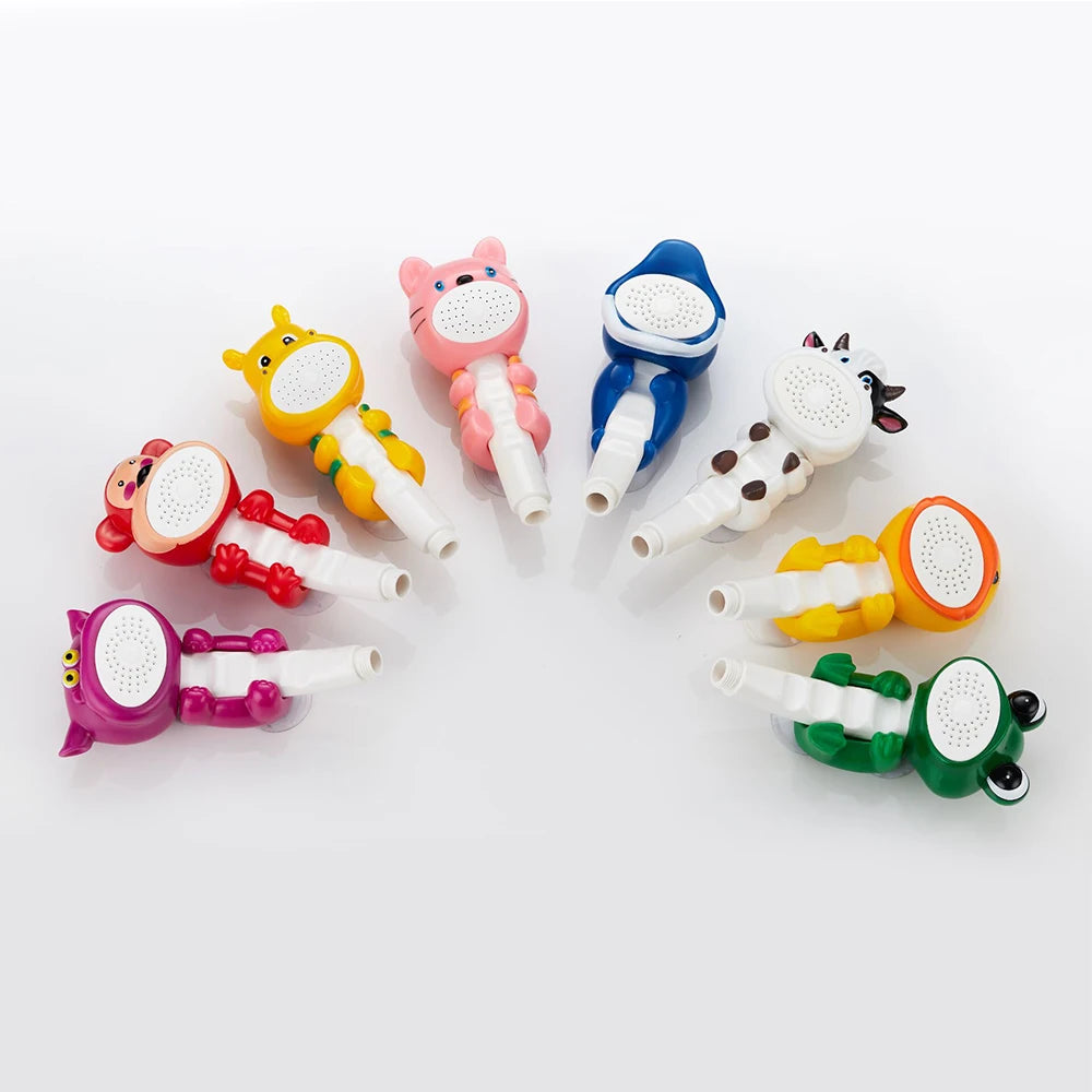 Cartoon Kid Shower Head Shower with Suction Cup Base Children's Bath Water Spray Shower Baby Shower Nozzle Bathroom Accessories Oasis Select
