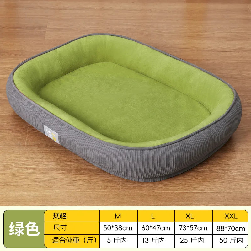 Pet Dog Kennel Four Seasons Can Be Disassembled and Washed Medium-sized Small Dog Winter Warm Winter Dog Sleeping Mat Cat Kennel Oasis Select Light Green XL 73x57cm