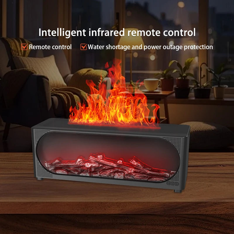 Fireplace Flame Humidifier Bluetooth Speaker & Aroma Diffuser Flame Humidifier Diffuser Oasis Select