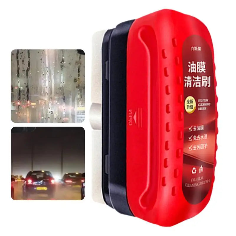 Automotive Oil Film Cleaning Brush 120ml Auto Rainproof Glass Oil Film Remover All In 1 Wipe On Oil Film Remover Glass Cleaning Oasis Select Red