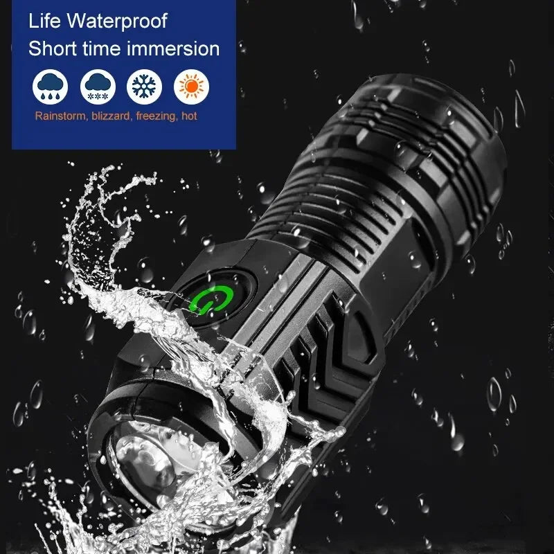 ZHIYU Mini LED Flashlight – Waterproof Pocket Torch & Pen Clip