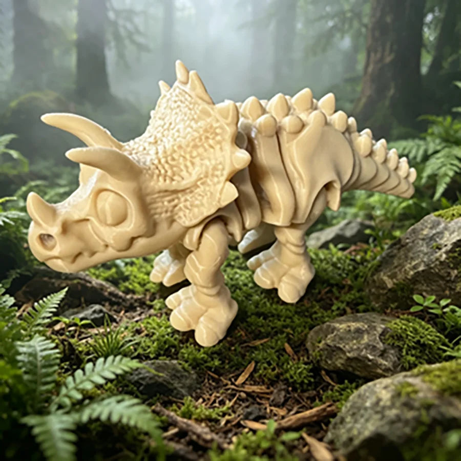 3D Printed Articulated T-Rex Skeleton Figurine Movable Joint Tyrannosaurus Rex Dinosaur Bone Model Kids Educational Toy Play Oasis Select