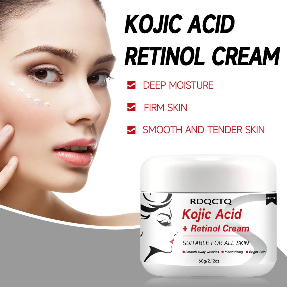 Kojic Acid & Retinol Face Cream: Gentle Hydration for Smooth, Radiant Skin – Daily Moisturizer for All Skin Types 30/60g Oasis Select