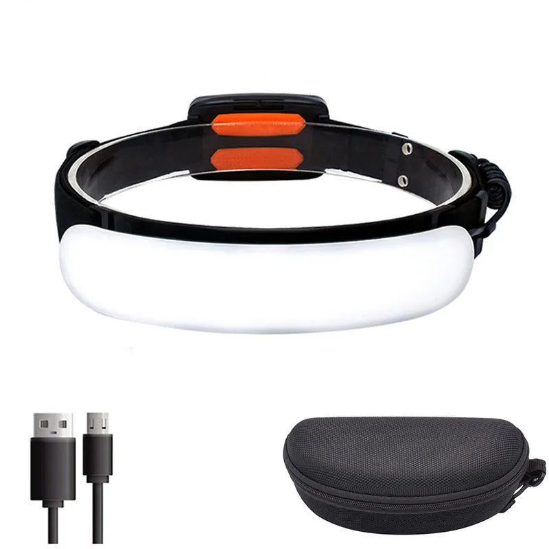 Portable 31LED Strong Light Headlamp Built-in Battery USB Rechargeable Waterproof Flashlight Wide Angle Camping Fishing Lantern Oasis Select T040-5