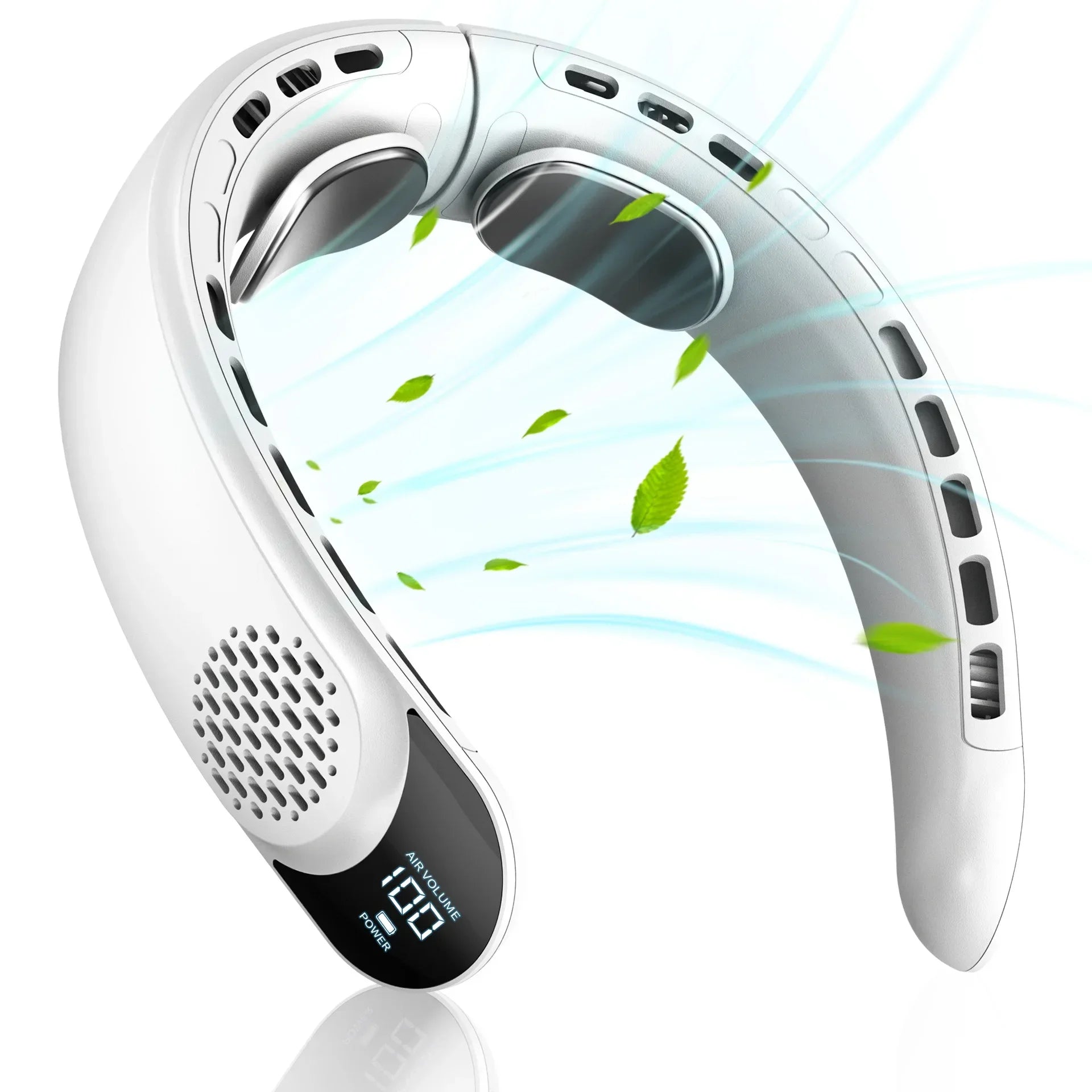 URGGU 4000mAh Portable Neck Fan – 3-Speed USB Rechargeable