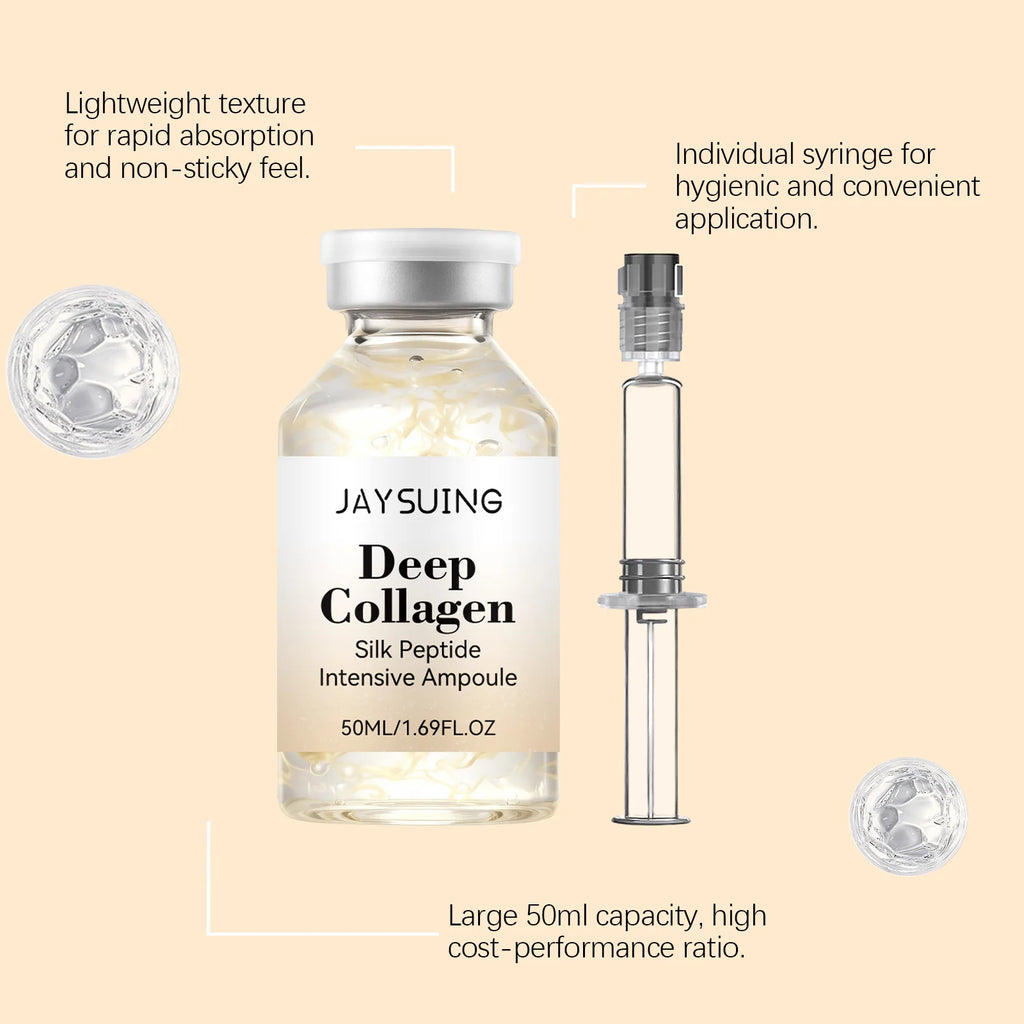 Collagen Silk Peptide Intensive Ampoule Lifting Tighten Skin Elasticity Booster Hydrating Anti-Wrinkle Firming Moisturizer Skin Oasis Select