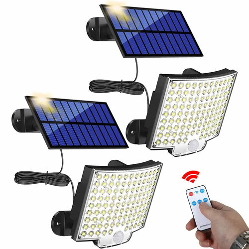 106 LED Solar Floodlight Motion Sensor Remote IP65 Waterproof Solar Outdoor Floodlight Oasis Select