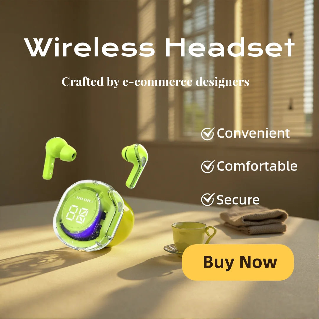 Bluetooth Earphone Wireless Headset with Volume Control Hifi Sound Sport Headphones LED Power Digital Display Oasis Select Green