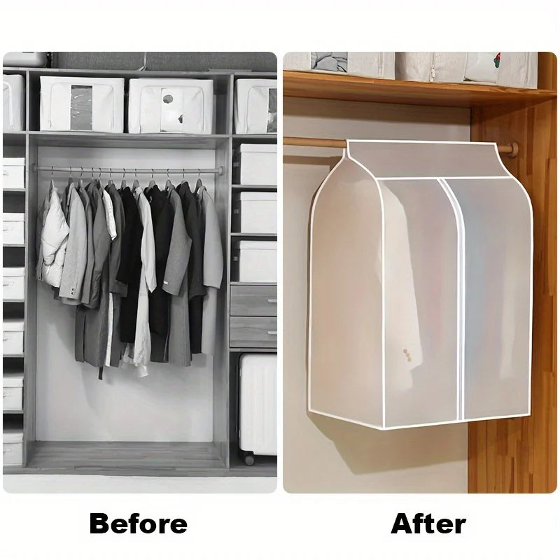 Clothing Dust Cover Transparent Dress Garment Dust Cover Storage Bag Case Organizer Wardrobe Clothing Hanging Dust Proof Bag Oasis Select
