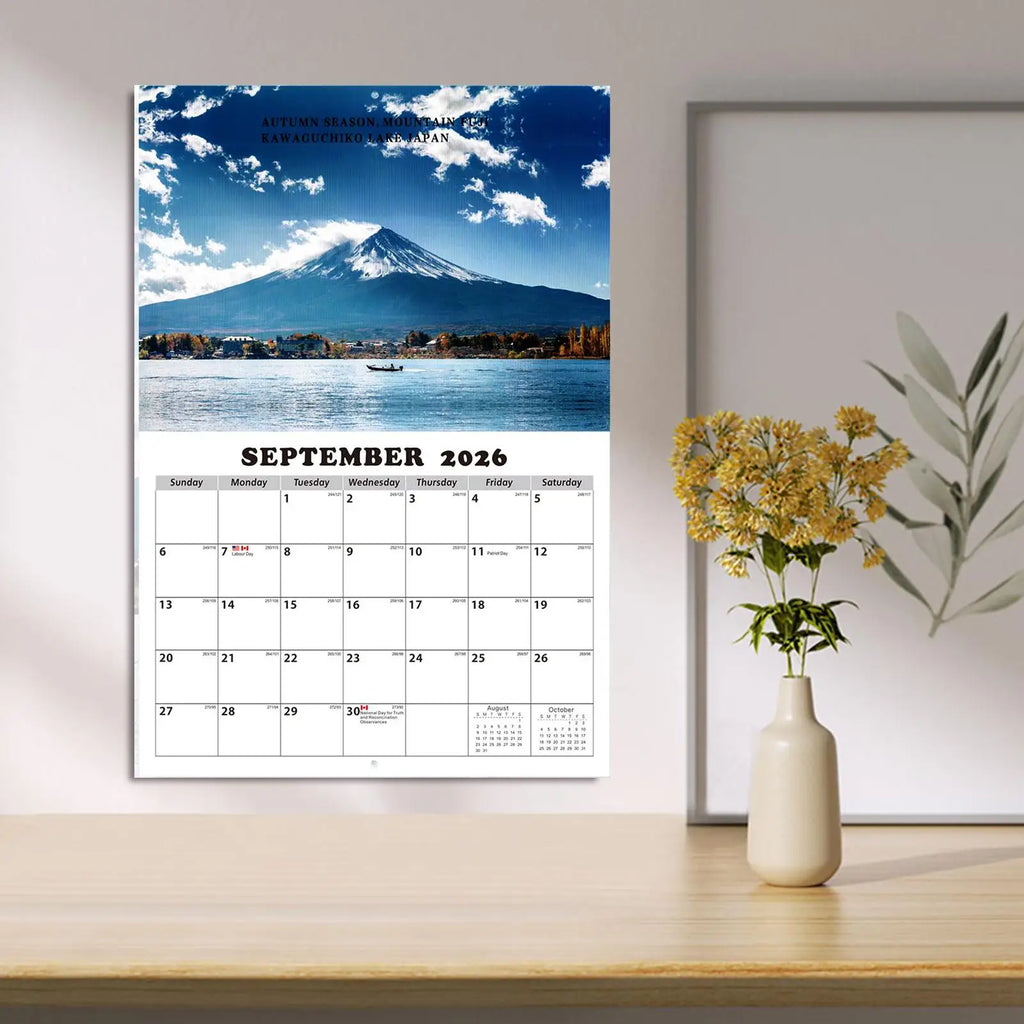 2026 Landscape Calendar Beautiful Landscape Monthly Wall Calendar 2026 Schedule Appointment Organizer Planner for Home Office Oasis Select