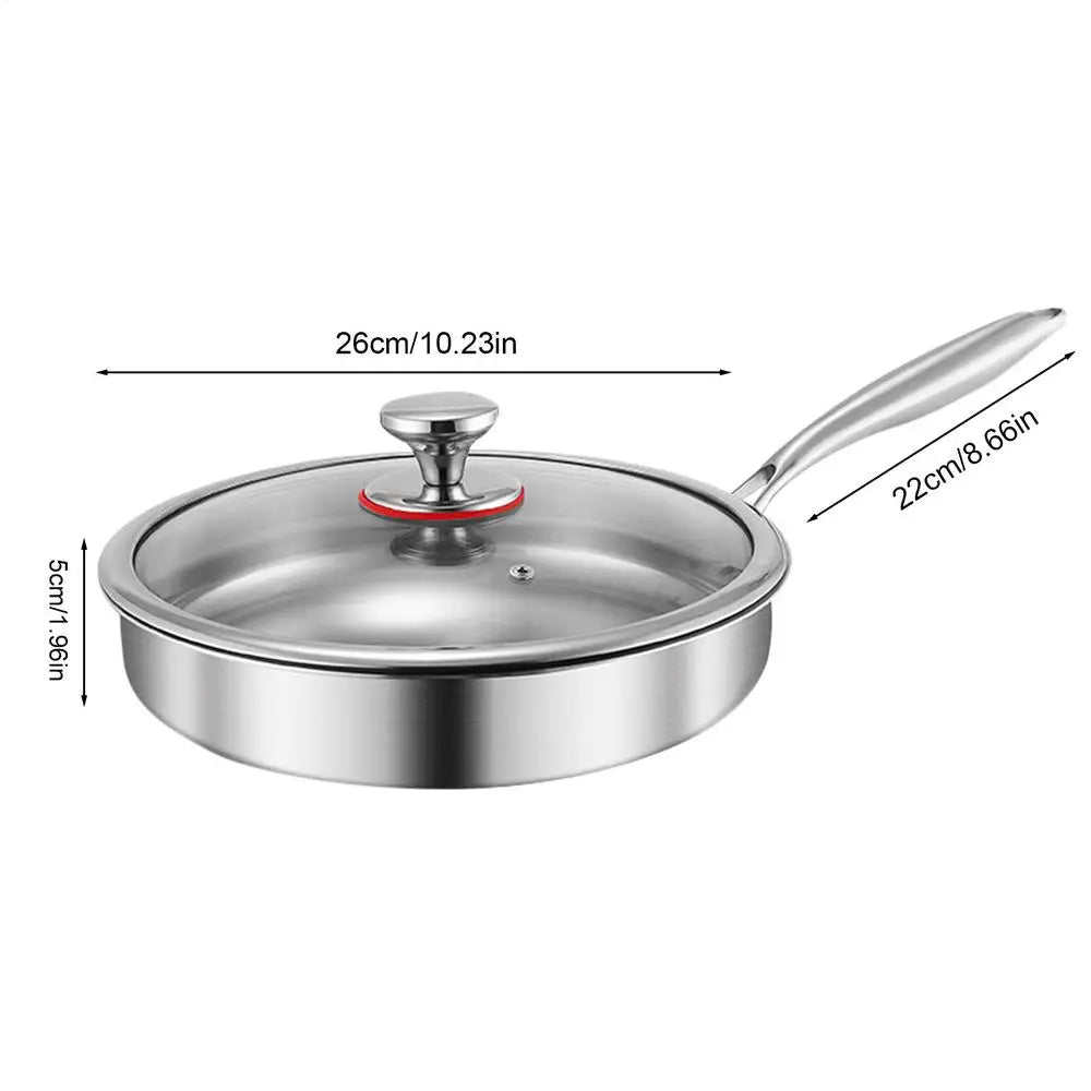 Nonstick Frying Pan with Lid Nonstick Frying Pan Skillet Titanium Alloy Cookware Pots with Lid Kitchen Supplies for Home Oasis Select 26cm