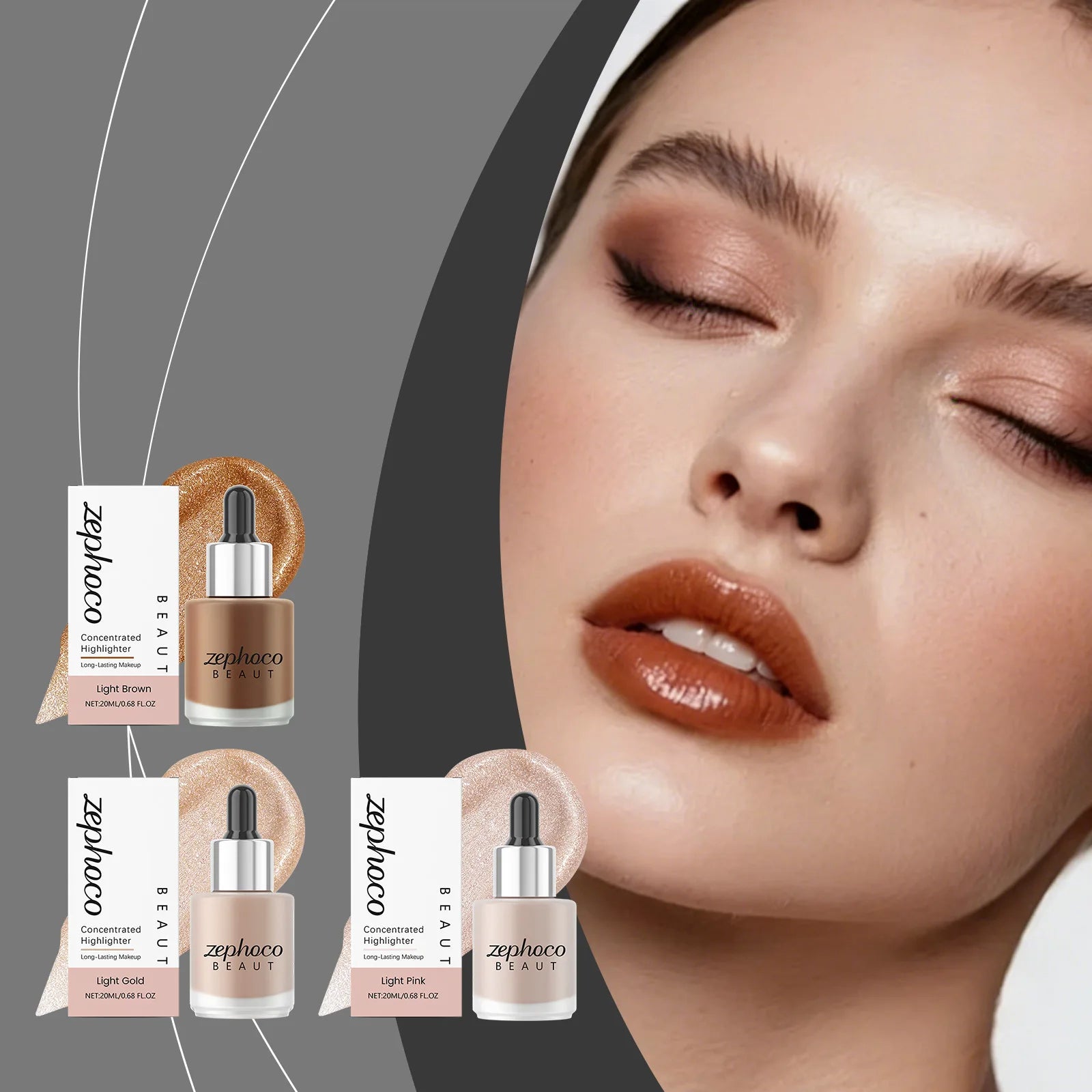 Zephoco Multi-Color Concentrated Highlighter – High Pigment