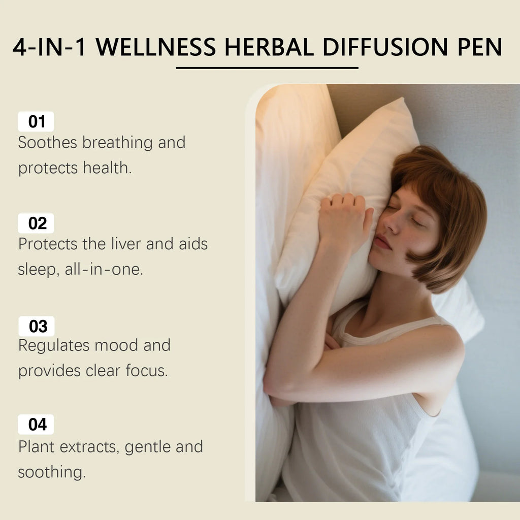 XIMONTH Relieving Body Fatigue Herbal Care Stick Relaxing Senses Enhancing Energy Long-Lasting Refreshing Effect Lung Clean Pen Oasis Select