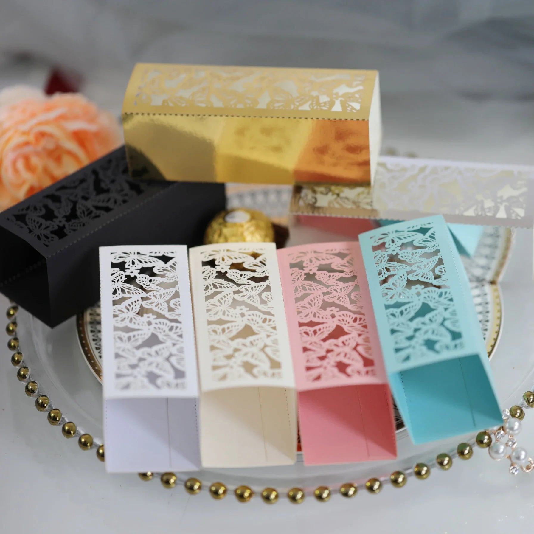 10Pcs EID Mubarak Candy Box Ramadan Kareem Candy Cookie Packing Box Muslim Islamic Festival Party Decoration Supplies Oasis Select