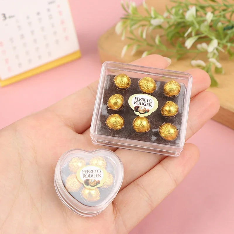 1:12 Dollhouse miniture Chocolate Gift box Model Food Toy Kitchen Accessories Oasis Select