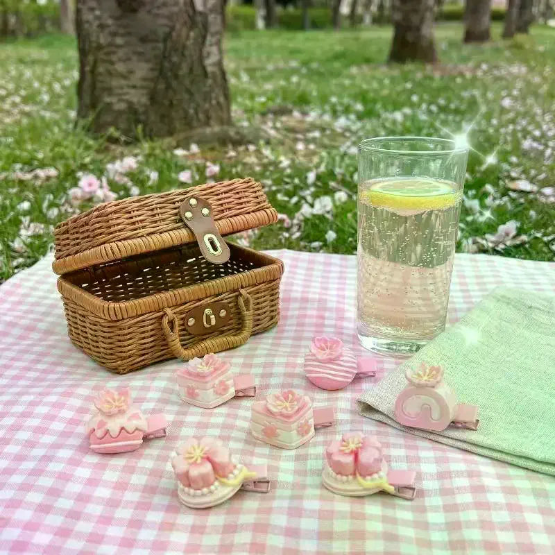 Cherry Blossom Resin Hair Clips Women Girls | 5/6 Pcs Set Resin Hair Clips Oasis Select