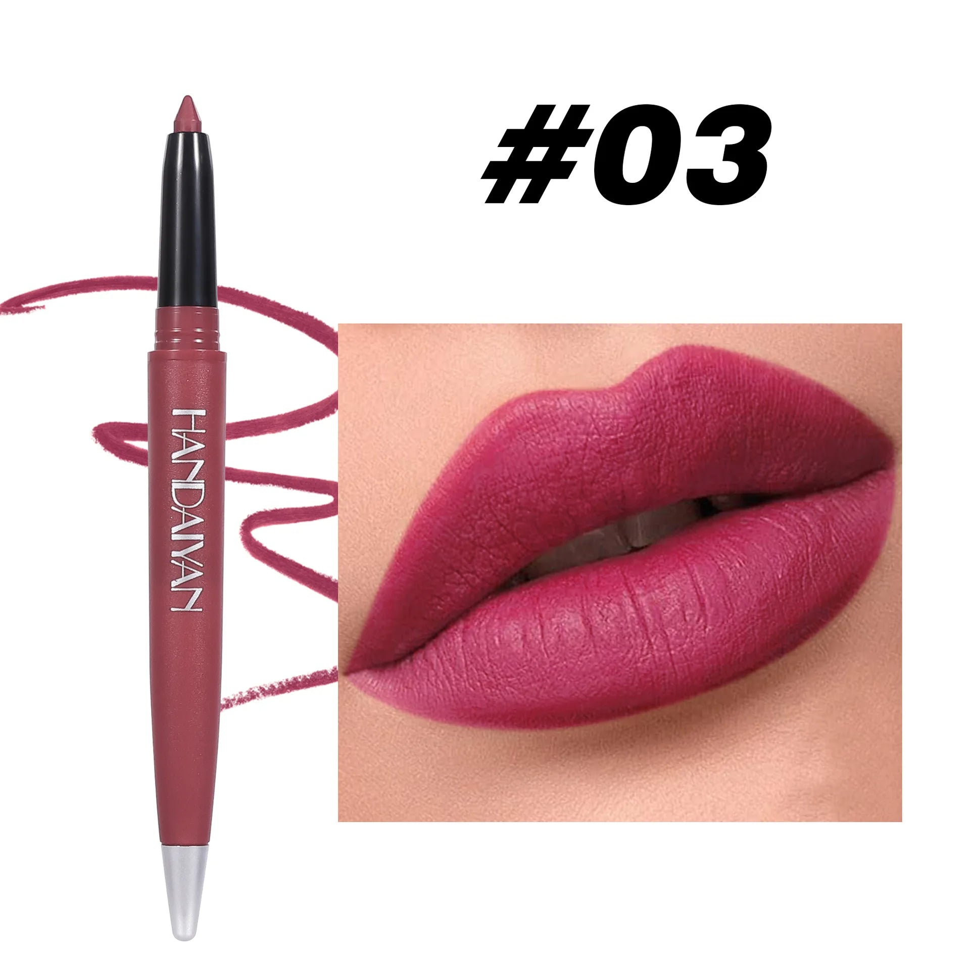 Handaiyan 6-Color Matte Lip Liner Set – Waterproof & Long-Lasting Lip Liner Set Oasis Select 03
