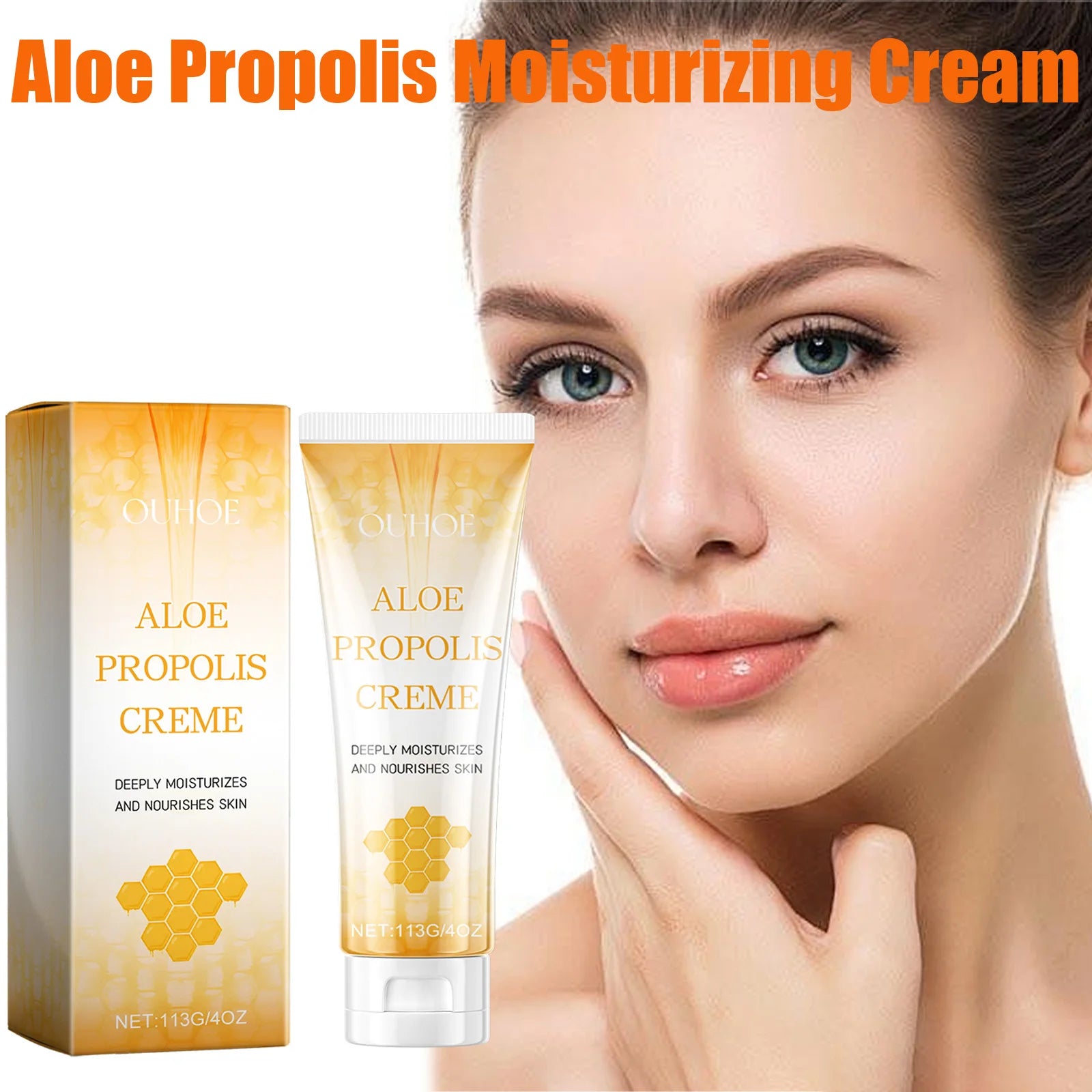 Aloe Propolis Moisturizing Cream Soothing Repairs Nourishing Wrinkles Remover Rejuvenating Brightening Face & Body Cream Oasis Select