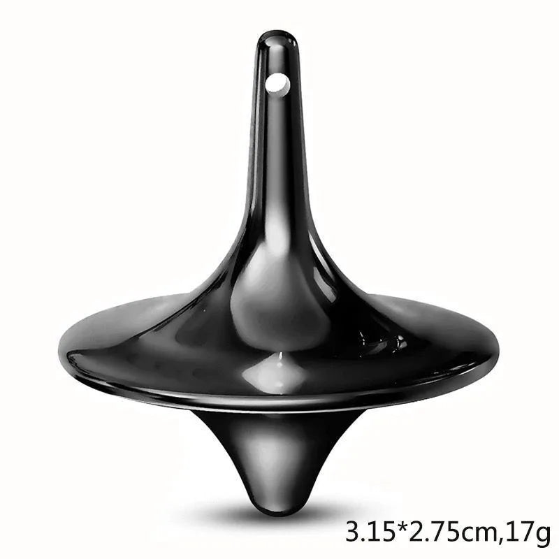 Metal Gyroscope Spinning Top Fidget Toy – Stress Relief Gift Fidget Gyroscope Toy Oasis Select Black One Size