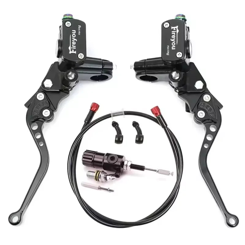 Motorcycle disc brake pump upper pump master cylinder modification accessories are universal Oasis Select black