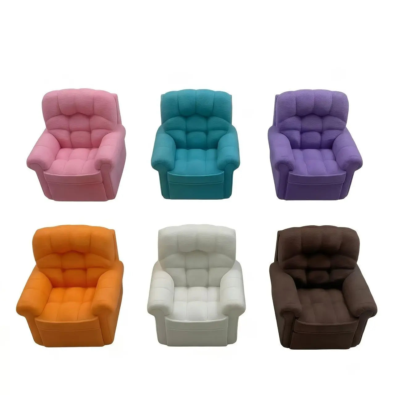 1:12 Retro Miniature Recliner Chair 3D Printing Diy Dollhouse Sofa Mini Dollhouse Living Room Furnitures Decor Accessories Gifts Oasis Select