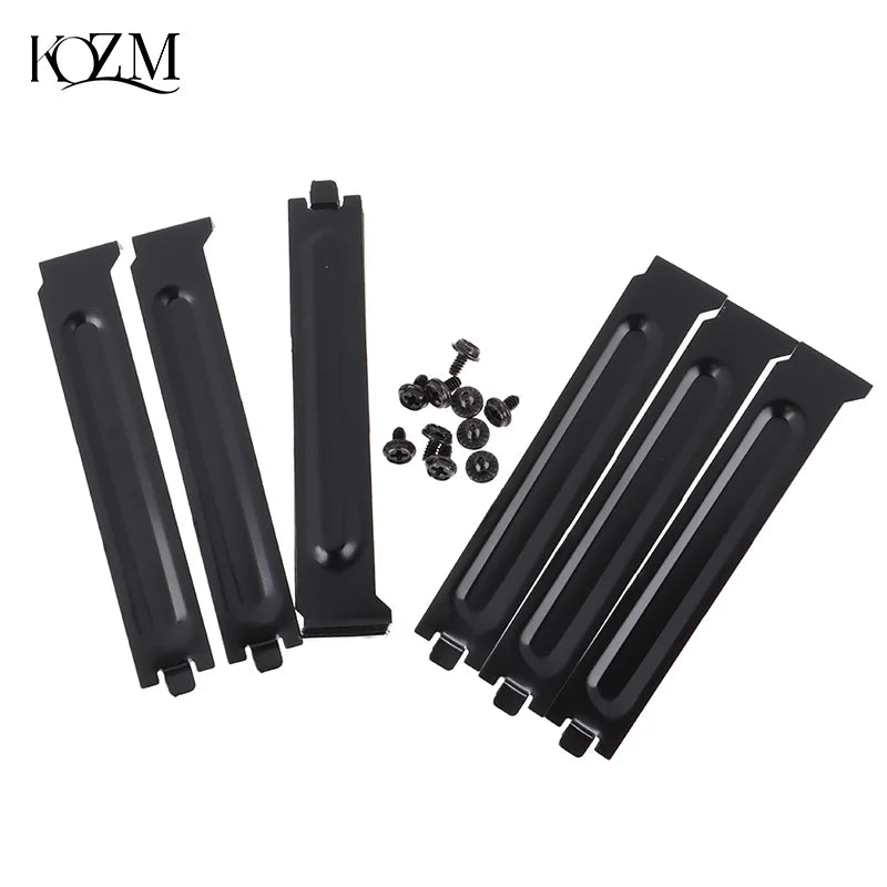 10-Pack Black Metal PCI Slot Cover Brackets with Screws
