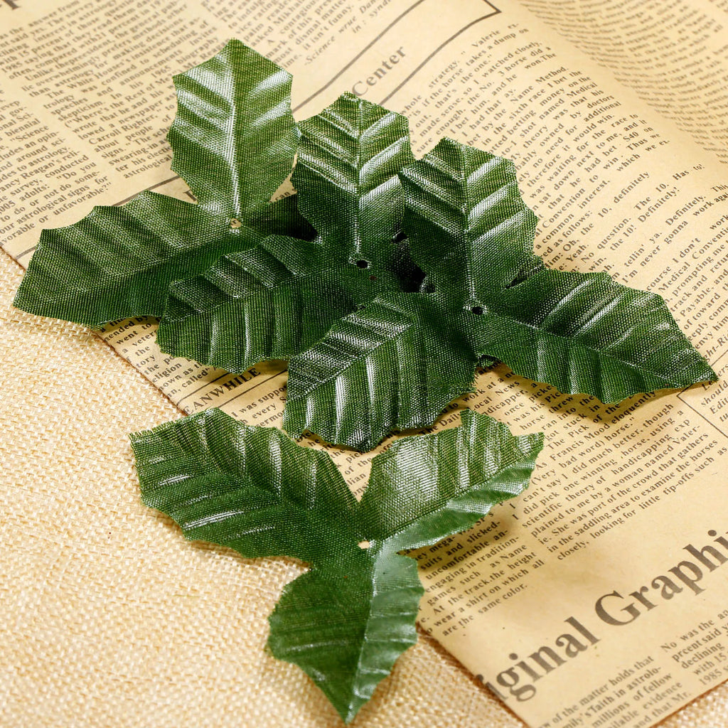 50Pcs Silk Green/Goden Artificial Flower Leaves High Quality Artificial Leaaves Decorative Flower Leaves Wedding Decor Rose Leaf Oasis Select