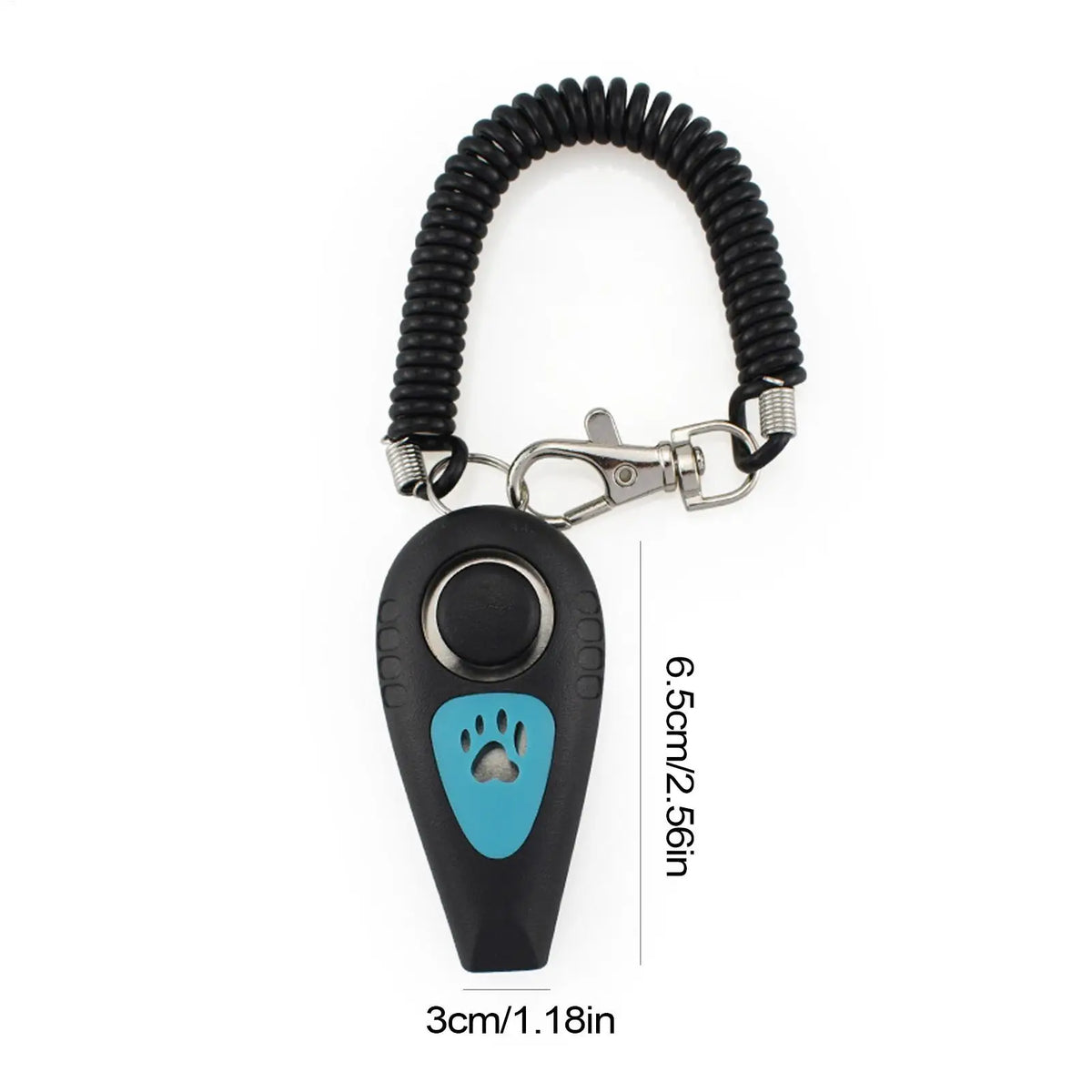 Dog Training Clicker 2 in 1 Pet Clicker and Whistle Behavior Aid with Wrist Strap Silent Recall Device Dog Whistle for Animal Oasis Select