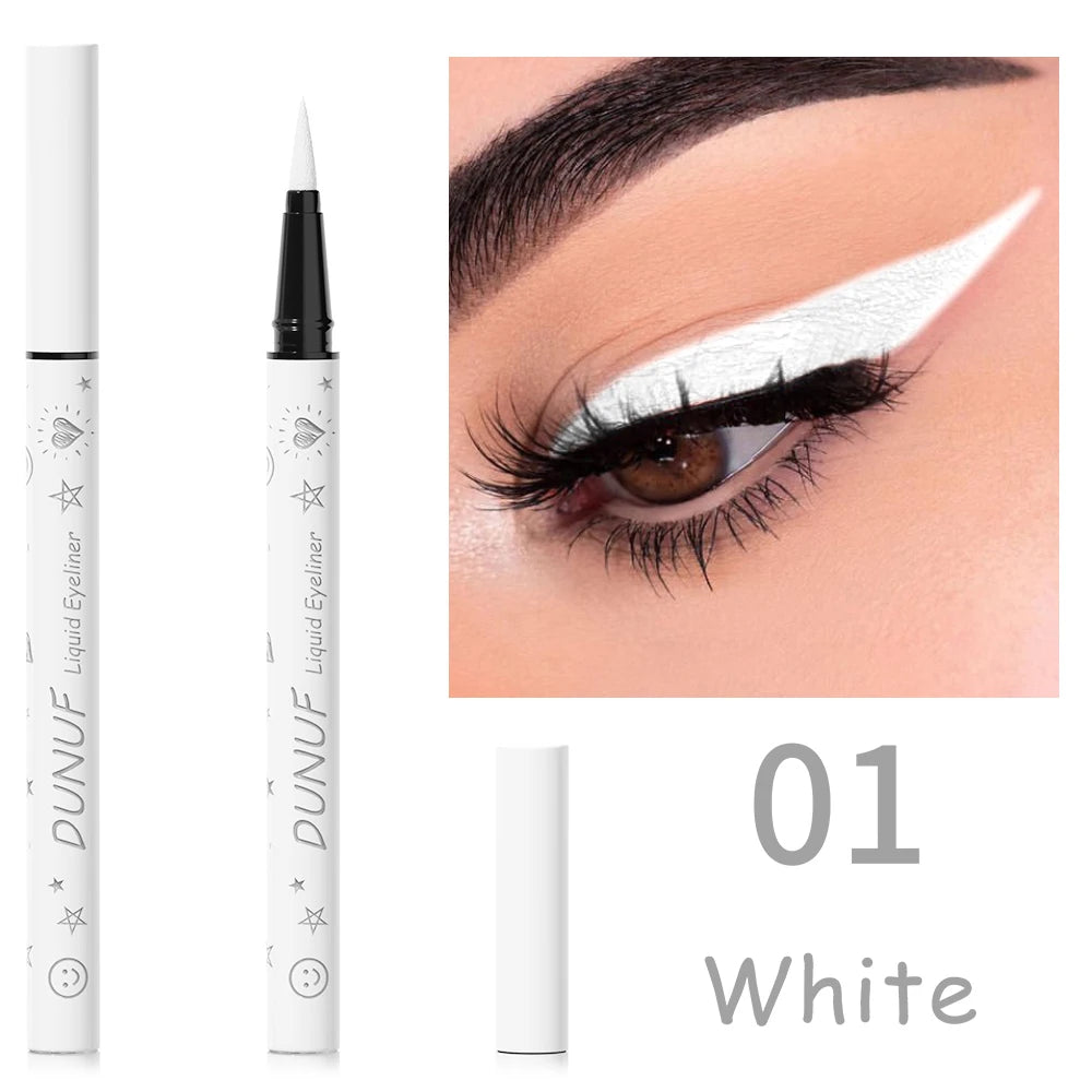 DUNUF 1 Pcs Long Lasting Eyeliner Ultra-fine Smooth Quick Dry Liquid Eyeliner Waterproof, Sweat-resistant and Beginner Friendly Oasis Select 01 Full Size