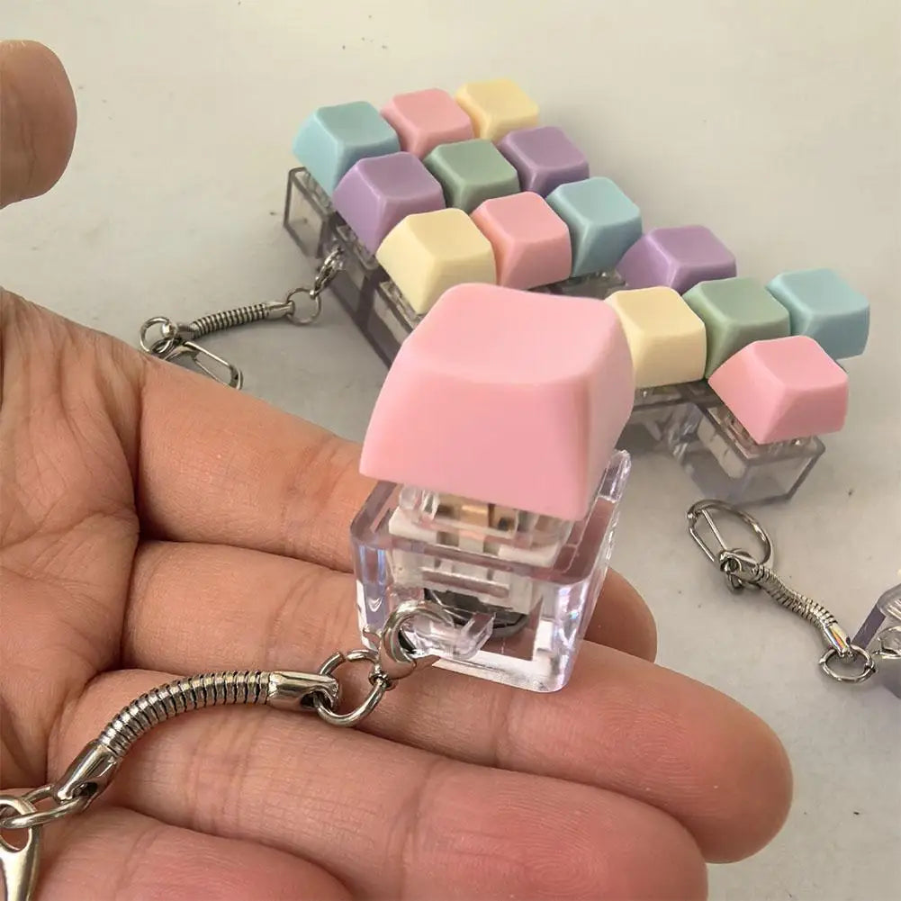 Fidget Decompression 1/4/5/9 Keyboard Key Toy Anti Stress Finger Keyboard Games For Adults Antistress Toys Boys Girls Keychain Oasis Select