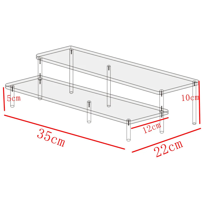 Acrylic Staircase Cup & Teapot Display Rack | Multi-Layer