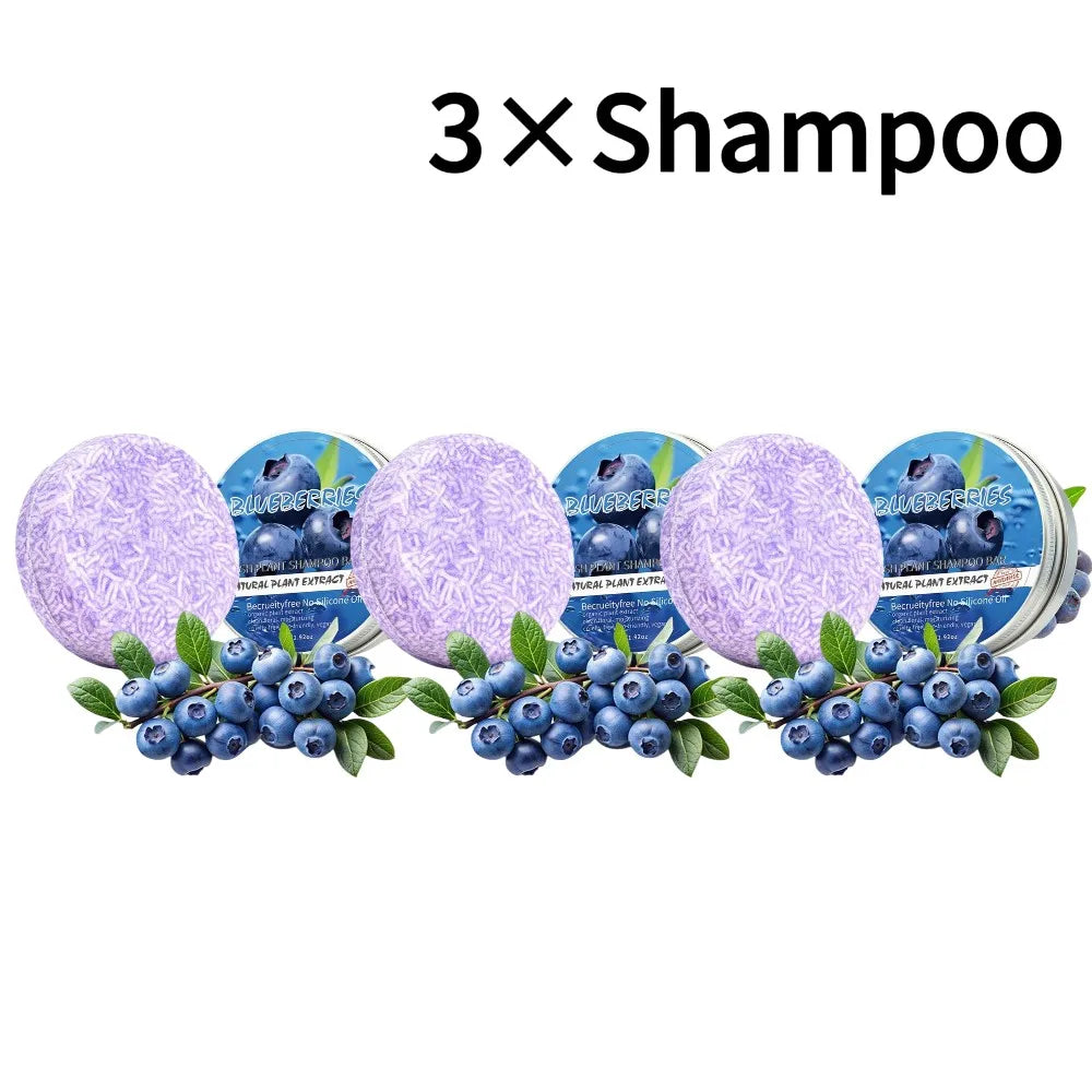 Blueberry Shampoo & Conditioner Bar – Silicone-Free, All Hair Shampoo Conditioner Bar Oasis Select 3A